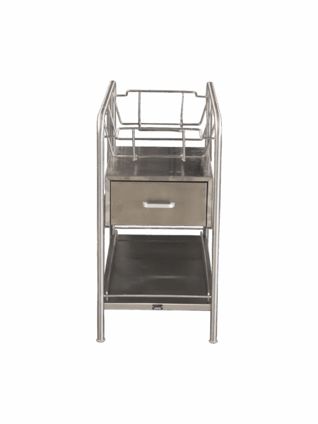 Stainless Steel Bassinet Carrier with End Drawer - Image 3
