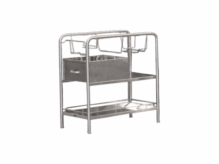Stainless Steel Bassinet Carrier with End Drawer - Image 4