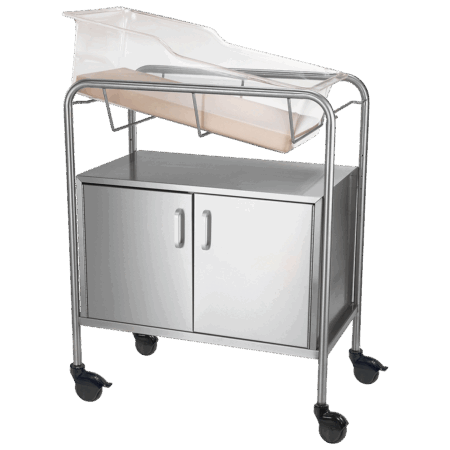Stainless Steel Bassinet with Closed Cabinet by Novum Medical Products