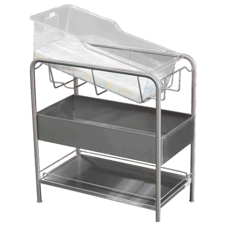 Stainless Steel Bassinet with Open Bin by Novum Medical Products