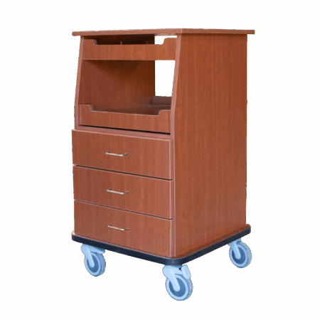 Wooden Fetal Monitor Cart