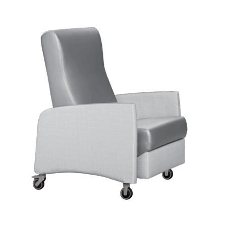An iSeries hospital push arm recliner.