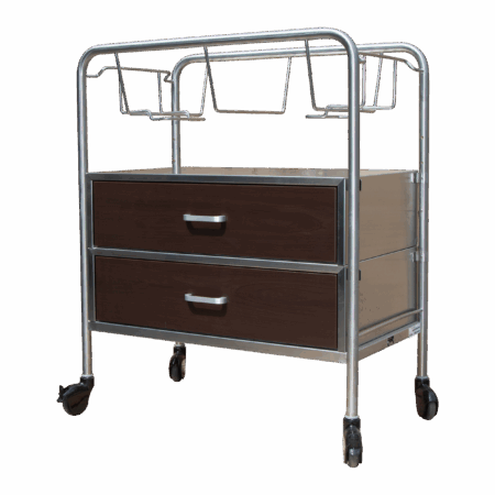 Stainless Steel Wood Faced Bassinet with 2 Drawers OVERSTOCK - Image 2